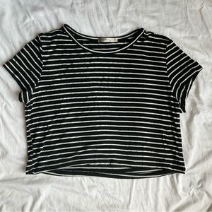 Cropped striped tee